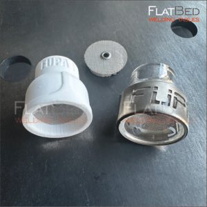 Alternative view of FUPA 12 Pyrex glass with Titanium Ring & Ceramic cup set